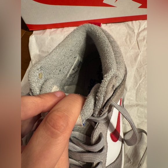 Nike Dunk High Light Smoke Grey Gym Red size 4.5Y - Picture 12 of 16